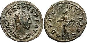 1 Antoniniano Impero romano (27BC-395) Argento Probo (232-282)