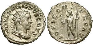 1 Antoniniano Impero romano (27BC-395) Argento Filippo II (237-249)