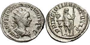 1 Antoniniano Impero romano (27BC-395) Argento Ostiliano (230-251)