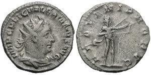 1 Antoniniano Impero romano (27BC-395) Argento Valeriano I (193-260)