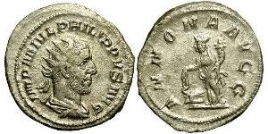 1 Antoniniano Impero romano (27BC-395) Argento Filippo I (204-249)