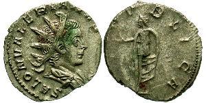 1 Antoniniano Impero romano (27BC-395) Argento Cornelio Salonino (242 - 260)