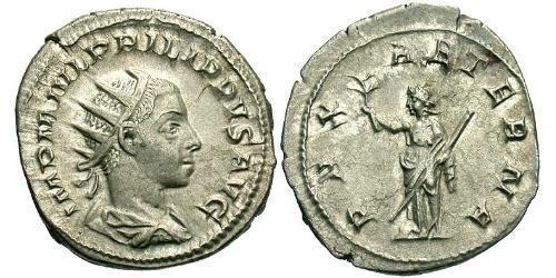 1 Antoniniano Impero romano (27BC-395) Argento Filippo II (237-249)