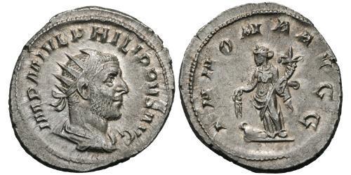 1 Antoniniano Impero romano (27BC-395) Argento Filippo I (204-249)