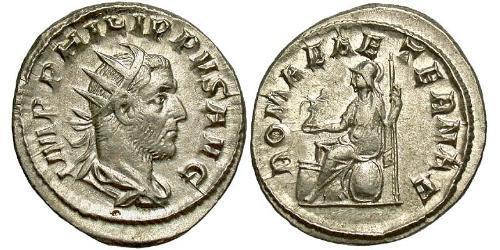 1 Antoniniano Impero romano (27BC-395) Argento Filippo I (204-249)