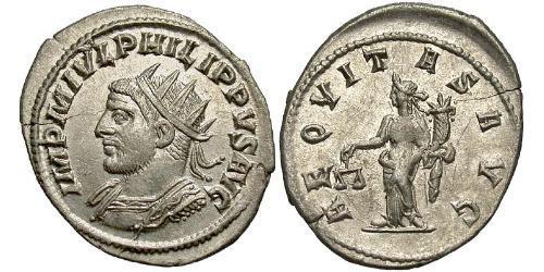 1 Antoniniano Impero romano (27BC-395) Argento Filippo I (204-249)