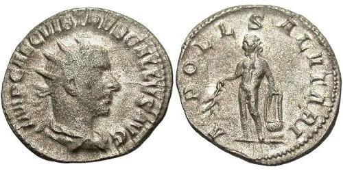 1 Antoniniano Impero romano (27BC-395) Argento Treboniano Gallo (206-253)