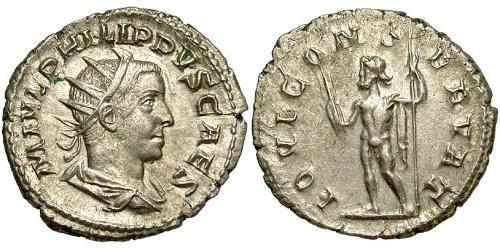1 Antoniniano Impero romano (27BC-395) Argento Filippo II (237-249)