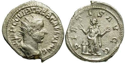 1 Antoniniano Impero romano (27BC-395) Argento Treboniano Gallo (206-253)