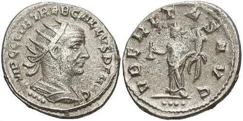1 Antoniniano Impero romano (27BC-395) Argento Treboniano Gallo (206-253)
