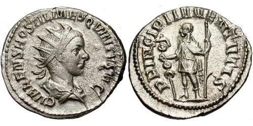 1 Antoniniano Impero romano (27BC-395) Argento Ostiliano (230-251)