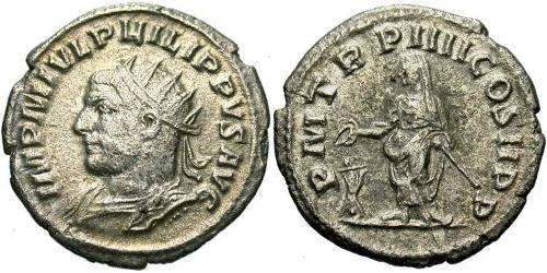 1 Antoniniano Impero romano (27BC-395) Argento Filippo I (204-249)