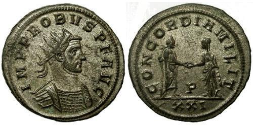 1 Antoniniano Impero romano (27BC-395) Argento Probo (232-282)