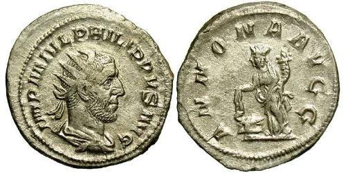 1 Antoniniano Impero romano (27BC-395) Argento Filippo I (204-249)