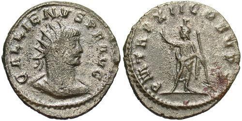 1 Antoniniano Impero romano (27BC-395) Biglione Argento Gallieno (218-268)