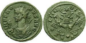 1 Antoniniano Imperio romano (27BC-395) Bronce Probo (232-282)