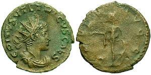 1 Antoniniano Impero delle Gallie (260-274) Bronzo Tetrico  II (?-?)