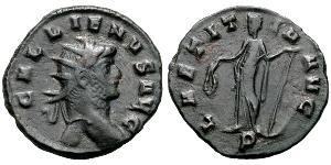 1 Antoniniano Impero romano (27BC-395) Bronzo Gallieno (218-268)