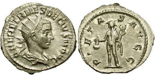 1 Antoniniano Impero romano (27BC-395) Bronzo Erennio Etrusco (227-251)