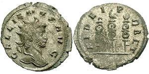 1 Antoniniano Imperio romano (27BC-395) Cobre/Plata Galieno (218-268)