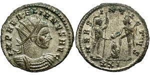 1 Antoniniano Imperio romano (27BC-395) Cobre/Plata Aureliano (215-275)