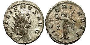1 Antoniniano Imperio romano (27BC-395) Cobre/Plata Galieno (218-268)