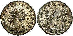 1 Antoniniano Imperio romano (27BC-395) Cobre/Plata Aureliano (215-275)