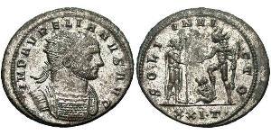 1 Antoniniano Imperio romano (27BC-395) Cobre/Plata Aureliano (215-275)