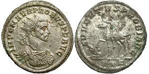 1 Antoniniano Imperio romano (27BC-395) Cobre/Plata Probo (232-282)