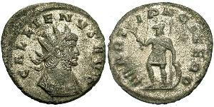 1 Antoniniano Imperio romano (27BC-395) Cobre/Plata Galieno (218-268)