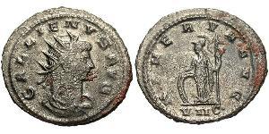 1 Antoniniano Imperio romano (27BC-395) Cobre/Plata Galieno (218-268)