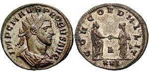 1 Antoniniano Imperio romano (27BC-395) Cobre/Plata Probo (232-282)