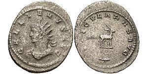 1 Antoniniano Imperio romano (27BC-395) Cobre/Plata Galieno (218-268)