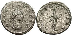 1 Antoniniano Imperio romano (27BC-395) Cobre/Plata Galieno (218-268)
