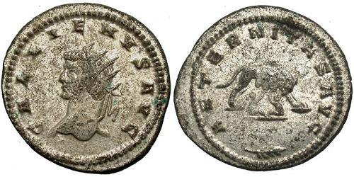1 Antoniniano Imperio romano (27BC-395) Cobre/Plata Galieno (218-268)