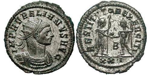 1 Antoniniano Imperio romano (27BC-395) Cobre/Plata Aureliano (215-275)