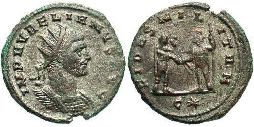 1 Antoniniano Imperio romano (27BC-395) Cobre/Plata Aureliano (215-275)