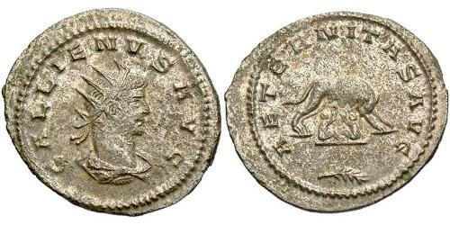 1 Antoniniano Imperio romano (27BC-395) Cobre/Plata Galieno (218-268)