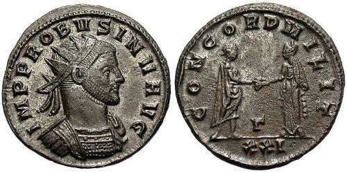 1 Antoniniano Imperio romano (27BC-395) Cobre/Plata Probo (232-282)