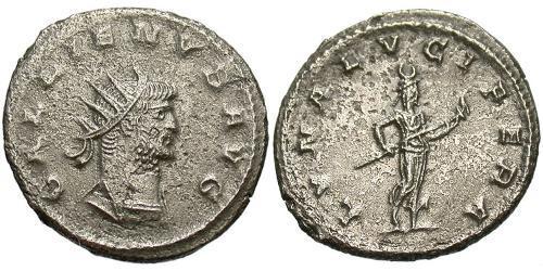 1 Antoniniano Imperio romano (27BC-395) Cobre/Plata Galieno (218-268)