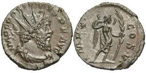 1 Antoniniano Imperio Galo (260-274) Plata Postumo (260-268)