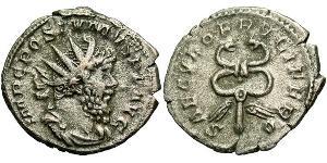 1 Antoniniano Imperio Galo (260-274) Plata Postumo (260-268)