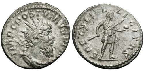 1 Antoniniano Imperio Galo (260-274) Plata Postumo (260-268)