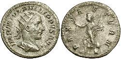 1 Antoniniano Imperio romano (27BC-395) Plata Felipe I (204-249)
