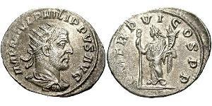 1 Antoniniano Imperio romano (27BC-395) Plata Felipe I (204-249)