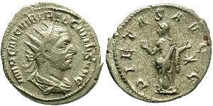 1 Antoniniano Imperio romano (27BC-395) Plata Treboniano Galo (206-253)