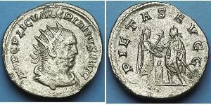 1 Antoniniano Imperio romano (27BC-395) Plata Valeriano I (193-260) / Galieno (218-268)