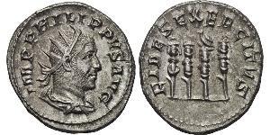 1 Antoniniano Imperio romano (27BC-395) Plata Felipe I (204-249)