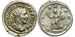 1 Antoniniano Imperio romano (27BC-395) Plata Felipe I (204-249)