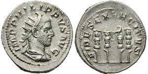 1 Antoniniano Imperio romano (27BC-395) Plata Felipe I (204-249)